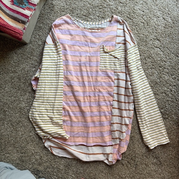 Free People Striped Long Sleeve Top - Picture 4 of 4